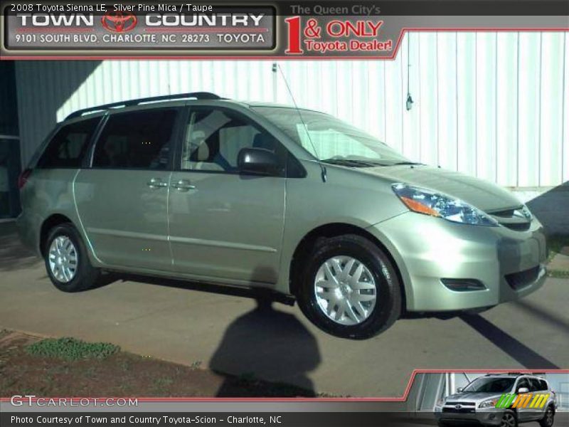 Silver Pine Mica / Taupe 2008 Toyota Sienna LE