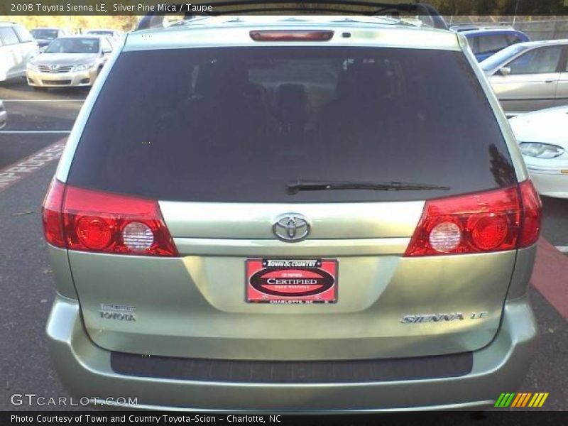 Silver Pine Mica / Taupe 2008 Toyota Sienna LE