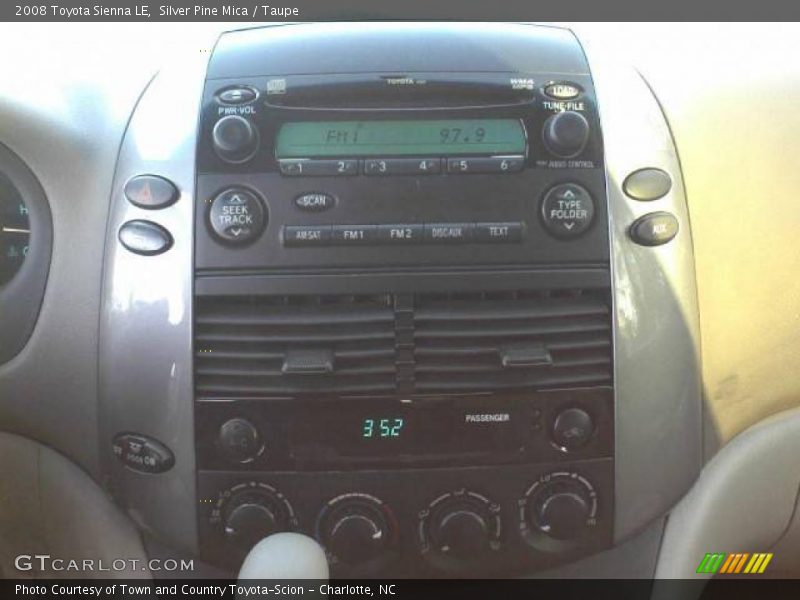 Silver Pine Mica / Taupe 2008 Toyota Sienna LE