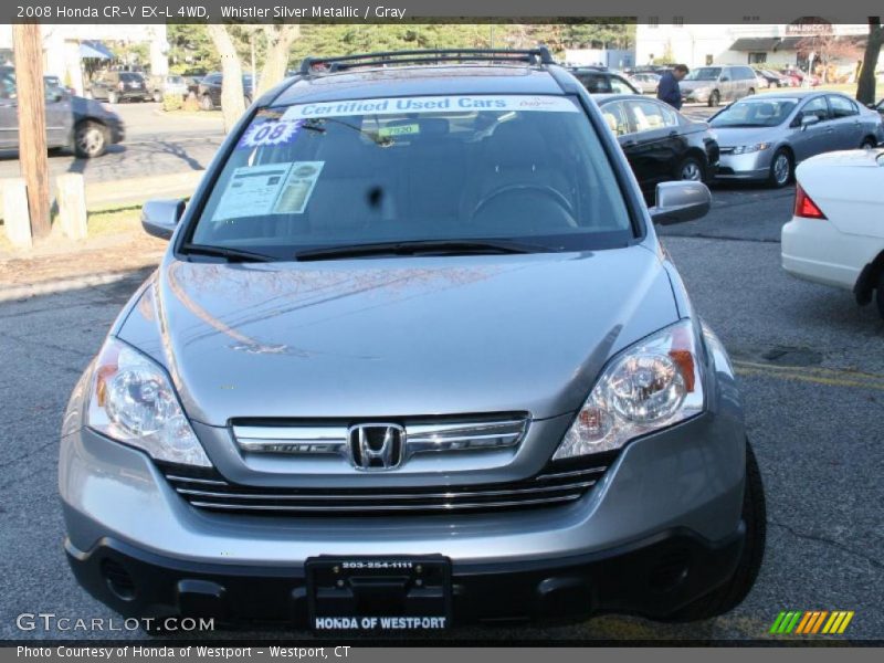 Whistler Silver Metallic / Gray 2008 Honda CR-V EX-L 4WD