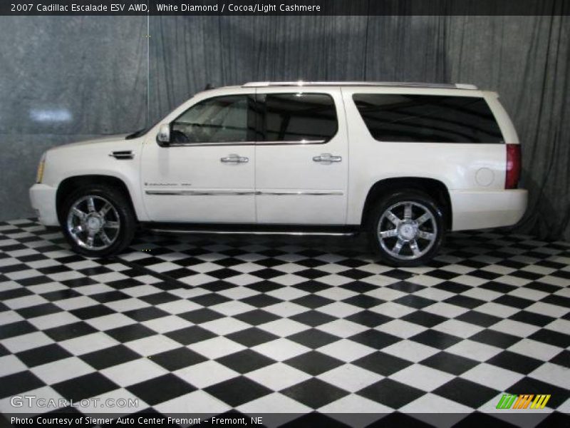 White Diamond / Cocoa/Light Cashmere 2007 Cadillac Escalade ESV AWD