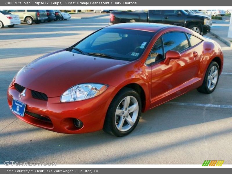 Sunset Orange Pearlescent / Dark Charcoal 2008 Mitsubishi Eclipse GS Coupe