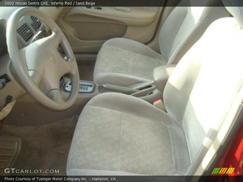 Inferno Red / Sand Beige 2002 Nissan Sentra GXE