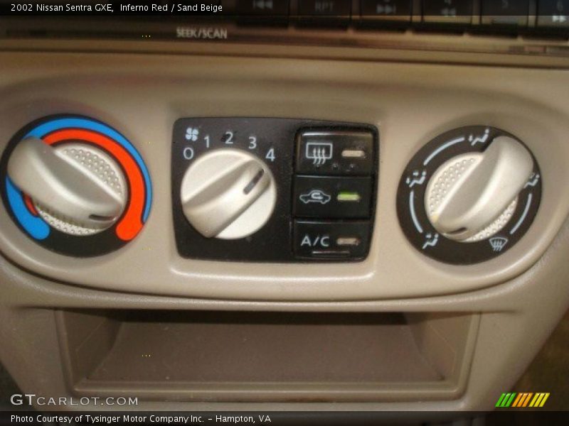 Inferno Red / Sand Beige 2002 Nissan Sentra GXE