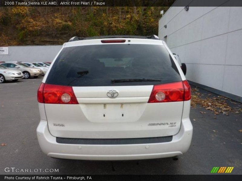 Arctic Frost Pearl / Taupe 2008 Toyota Sienna XLE AWD