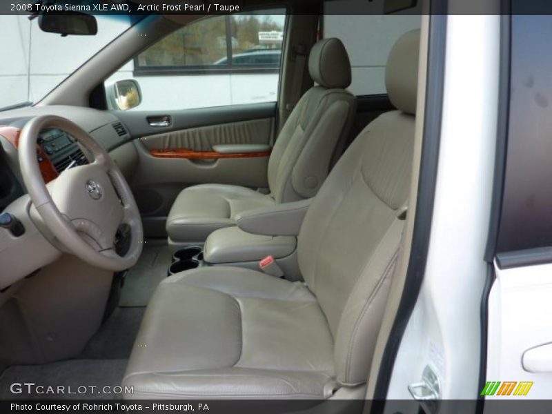 Arctic Frost Pearl / Taupe 2008 Toyota Sienna XLE AWD