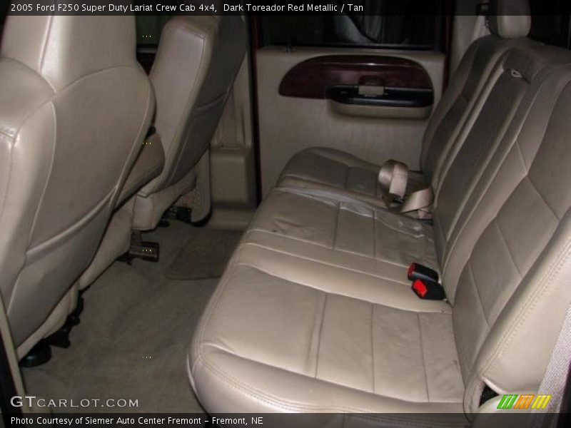 Dark Toreador Red Metallic / Tan 2005 Ford F250 Super Duty Lariat Crew Cab 4x4