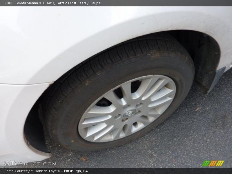 Arctic Frost Pearl / Taupe 2008 Toyota Sienna XLE AWD