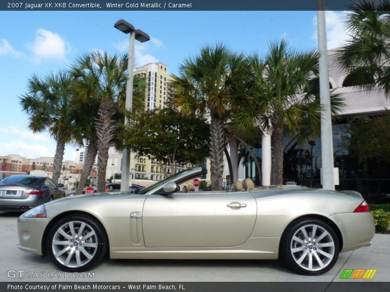 Winter Gold Metallic / Caramel 2007 Jaguar XK XK8 Convertible