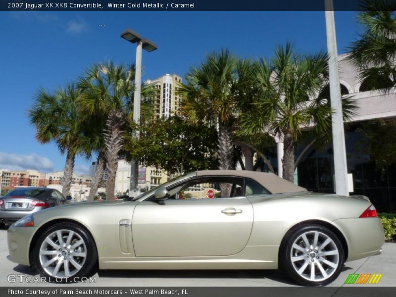 Winter Gold Metallic / Caramel 2007 Jaguar XK XK8 Convertible