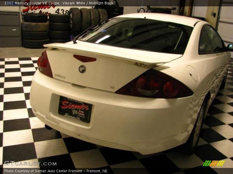 Vibrant White / Midnight Black 2002 Mercury Cougar V6 Coupe