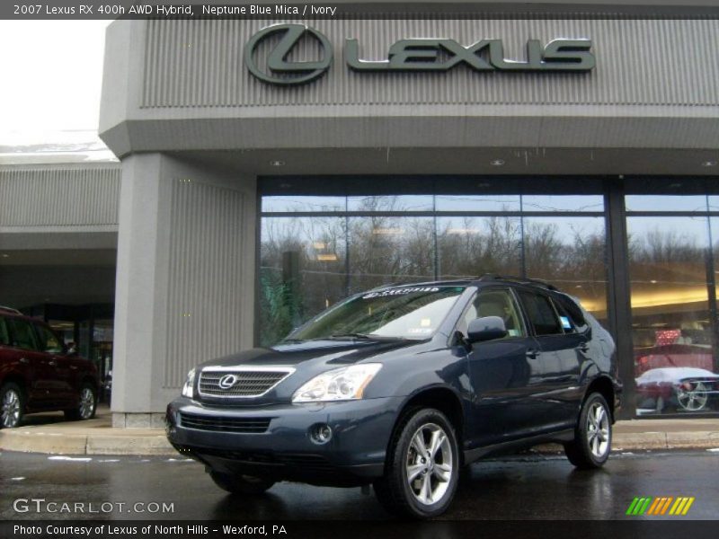 Neptune Blue Mica / Ivory 2007 Lexus RX 400h AWD Hybrid