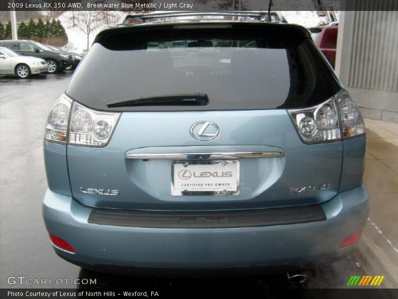 Breakwater Blue Metallic / Light Gray 2009 Lexus RX 350 AWD