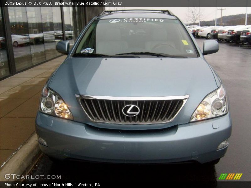 Breakwater Blue Metallic / Light Gray 2009 Lexus RX 350 AWD
