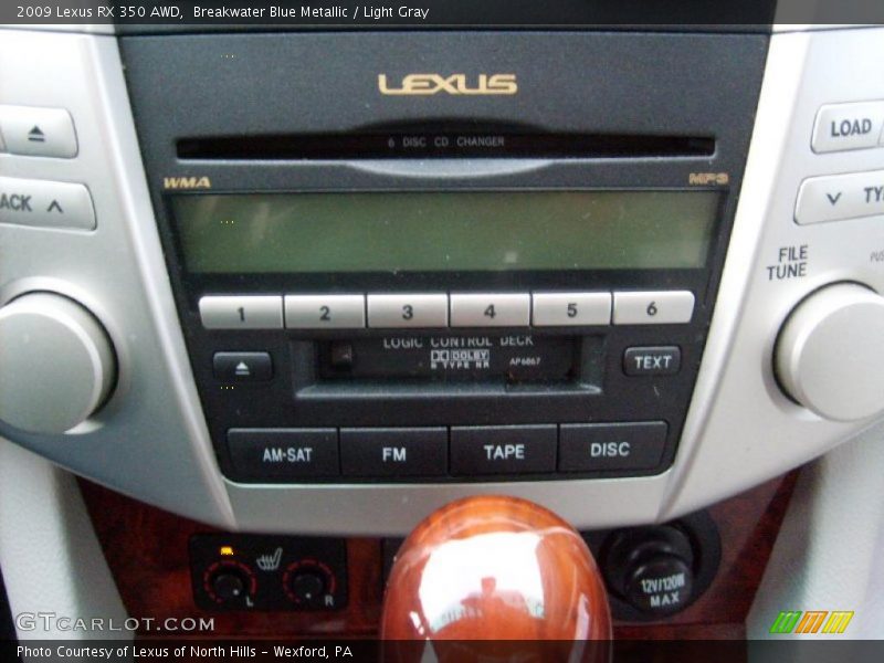 Breakwater Blue Metallic / Light Gray 2009 Lexus RX 350 AWD