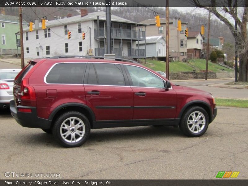 Ruby Red Metallic / Taupe/Light Taupe 2004 Volvo XC90 T6 AWD