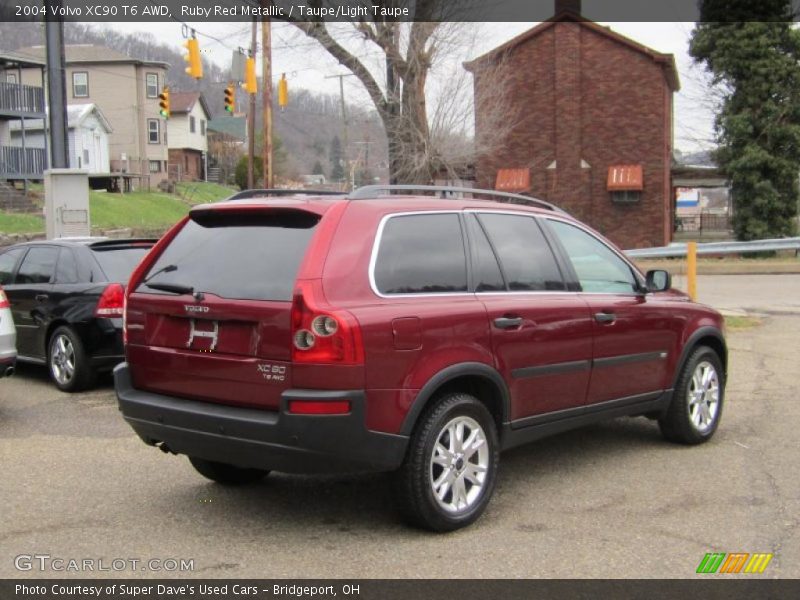Ruby Red Metallic / Taupe/Light Taupe 2004 Volvo XC90 T6 AWD
