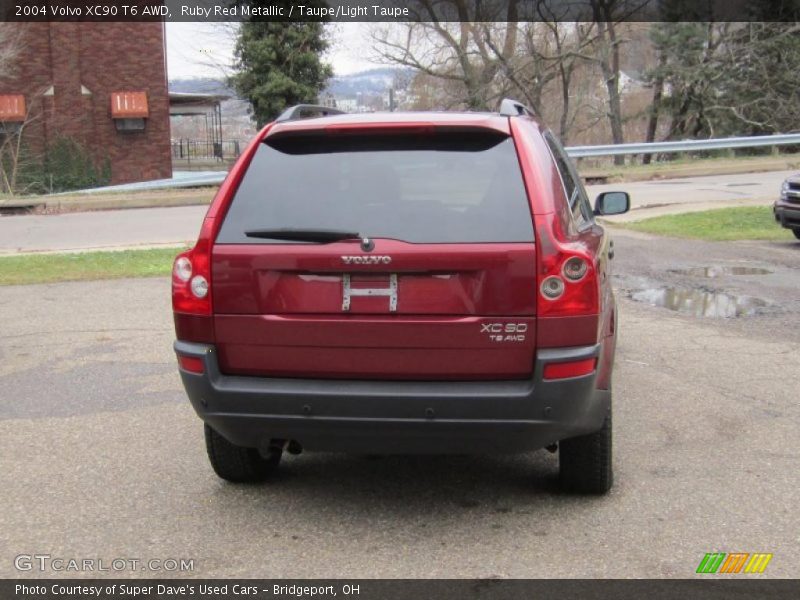 Ruby Red Metallic / Taupe/Light Taupe 2004 Volvo XC90 T6 AWD
