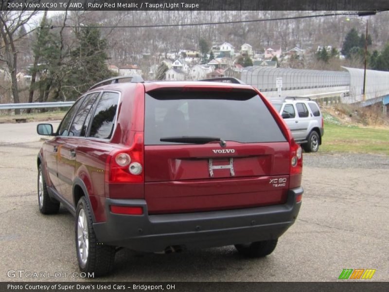Ruby Red Metallic / Taupe/Light Taupe 2004 Volvo XC90 T6 AWD