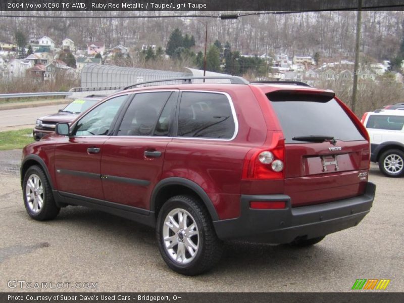 Ruby Red Metallic / Taupe/Light Taupe 2004 Volvo XC90 T6 AWD