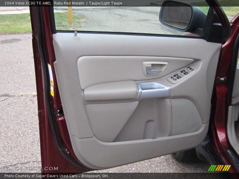 Ruby Red Metallic / Taupe/Light Taupe 2004 Volvo XC90 T6 AWD