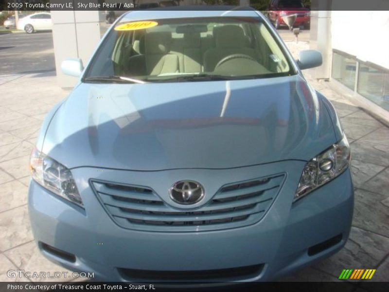 Sky Blue Pearl / Ash 2009 Toyota Camry LE
