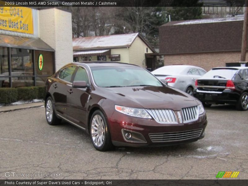Cinnamon Metallic / Cashmere 2009 Lincoln MKS AWD Sedan