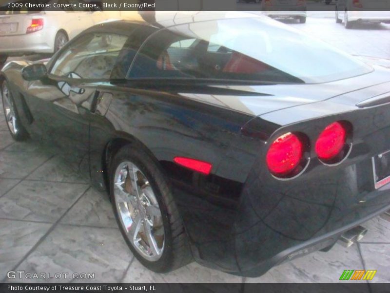 Black / Ebony/Red 2009 Chevrolet Corvette Coupe