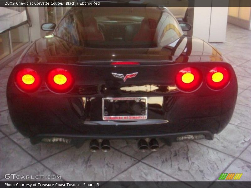 Black / Ebony/Red 2009 Chevrolet Corvette Coupe