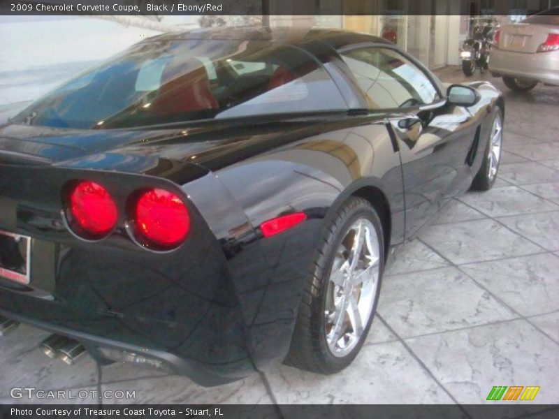 Black / Ebony/Red 2009 Chevrolet Corvette Coupe