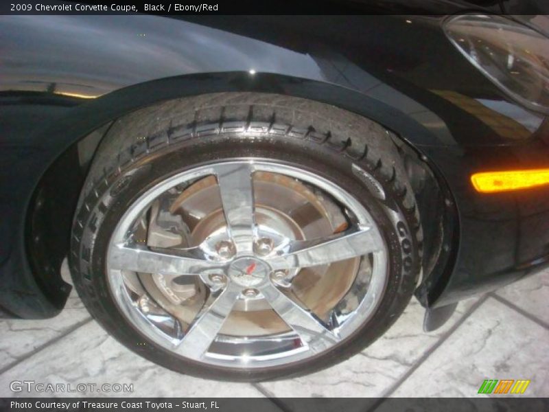 Black / Ebony/Red 2009 Chevrolet Corvette Coupe