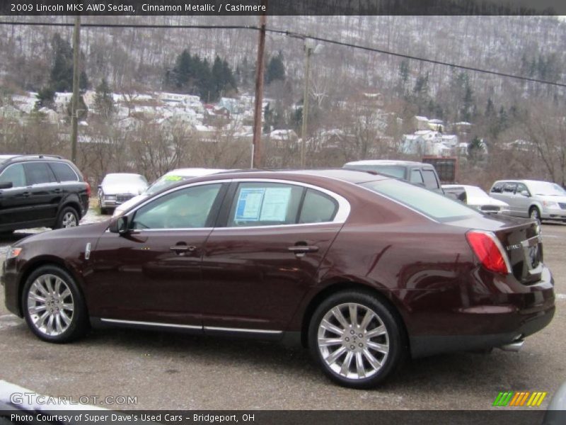 Cinnamon Metallic / Cashmere 2009 Lincoln MKS AWD Sedan