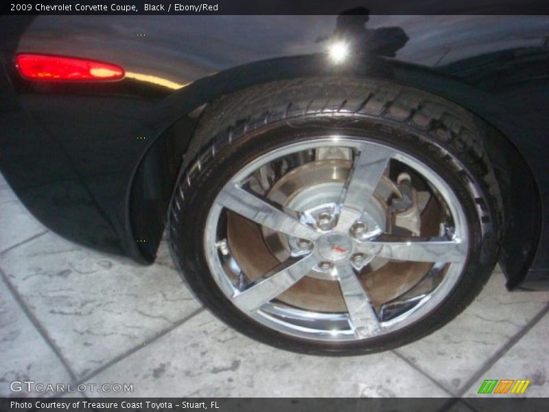 Black / Ebony/Red 2009 Chevrolet Corvette Coupe