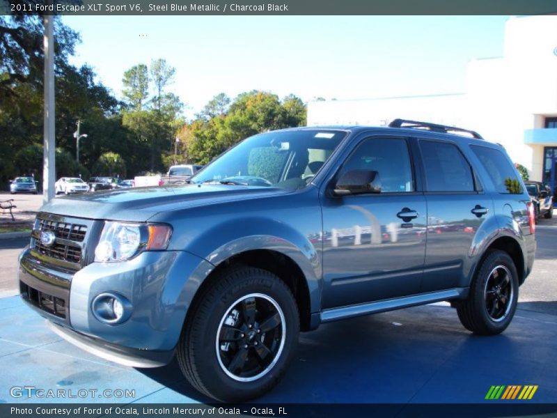 Steel Blue Metallic / Charcoal Black 2011 Ford Escape XLT Sport V6