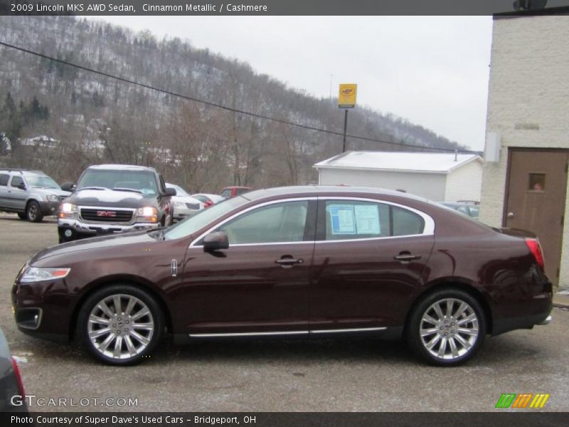 Cinnamon Metallic / Cashmere 2009 Lincoln MKS AWD Sedan