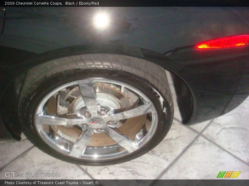 Black / Ebony/Red 2009 Chevrolet Corvette Coupe