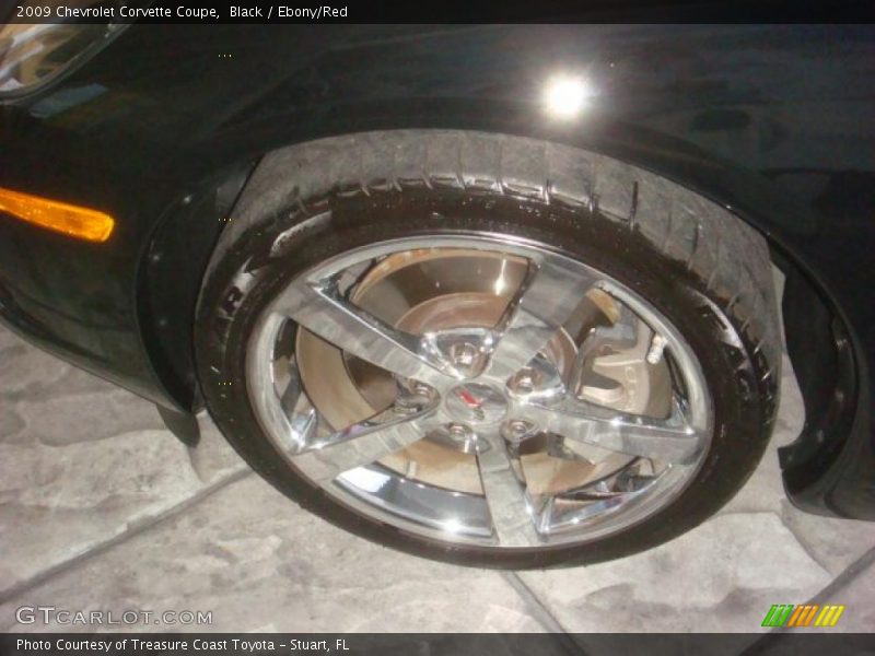 Black / Ebony/Red 2009 Chevrolet Corvette Coupe