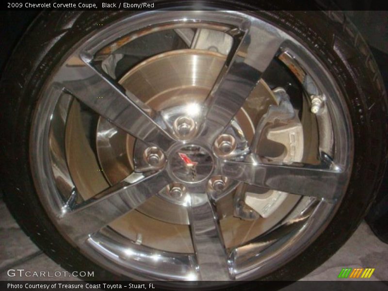 Black / Ebony/Red 2009 Chevrolet Corvette Coupe