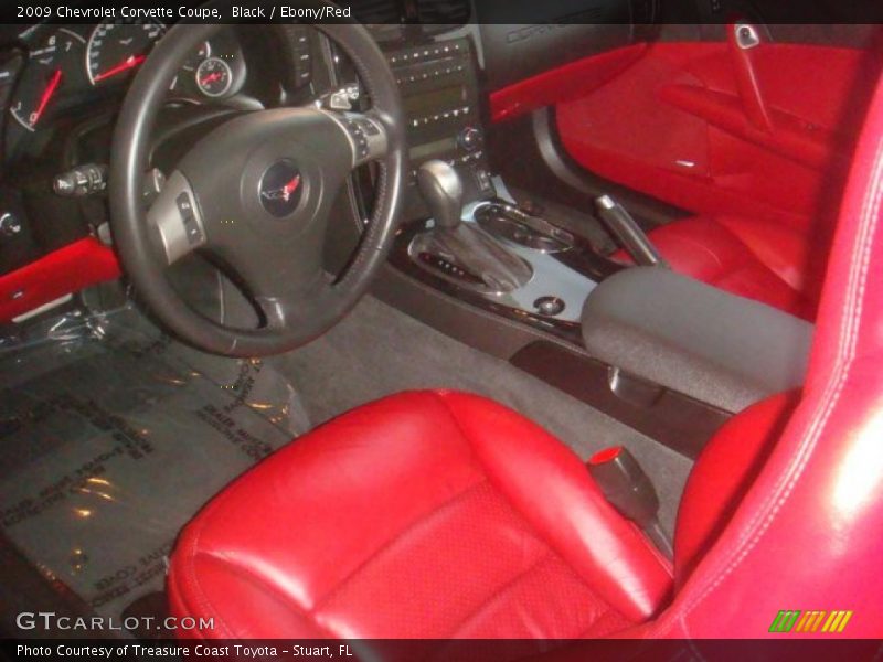 Black / Ebony/Red 2009 Chevrolet Corvette Coupe
