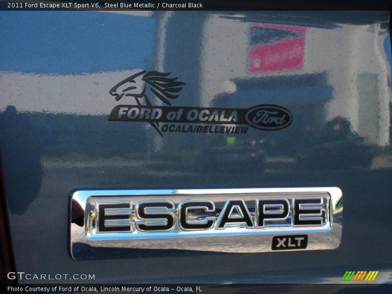 Steel Blue Metallic / Charcoal Black 2011 Ford Escape XLT Sport V6