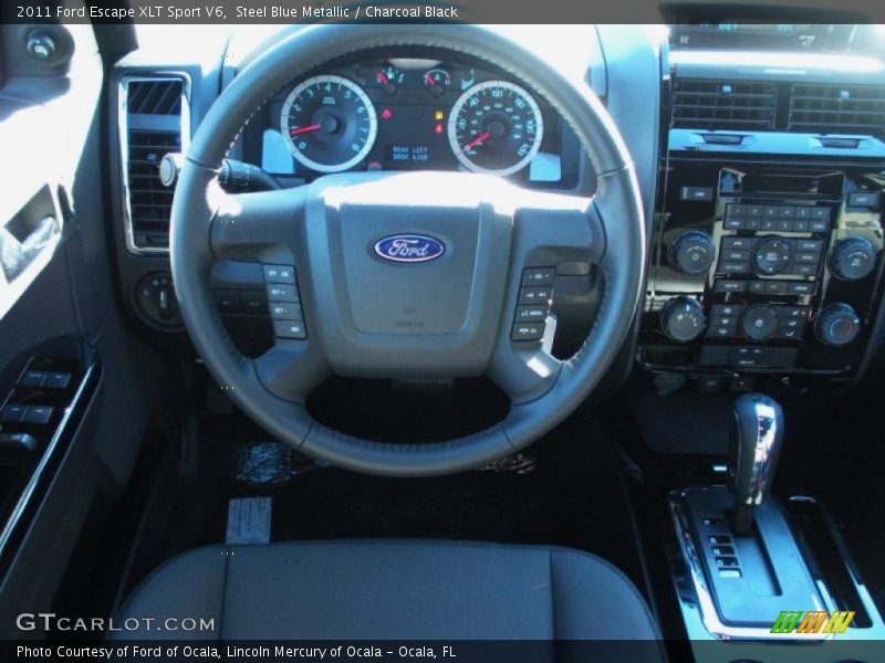 Steel Blue Metallic / Charcoal Black 2011 Ford Escape XLT Sport V6