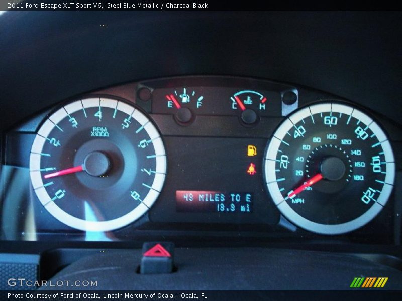 Steel Blue Metallic / Charcoal Black 2011 Ford Escape XLT Sport V6