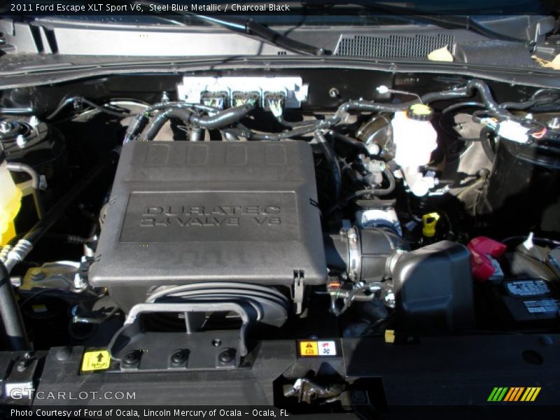 Steel Blue Metallic / Charcoal Black 2011 Ford Escape XLT Sport V6