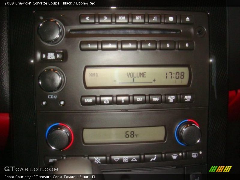 Black / Ebony/Red 2009 Chevrolet Corvette Coupe