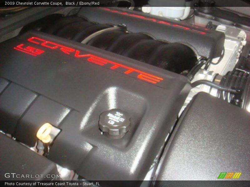Black / Ebony/Red 2009 Chevrolet Corvette Coupe