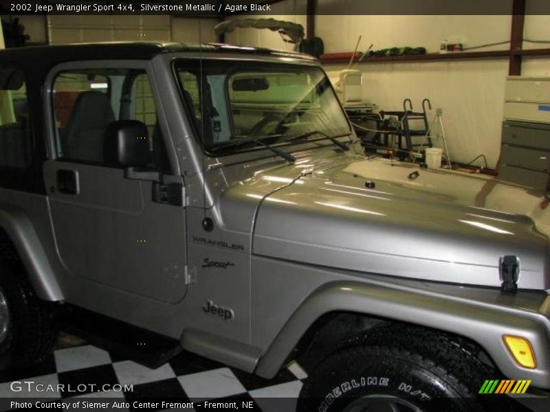 Silverstone Metallic / Agate Black 2002 Jeep Wrangler Sport 4x4