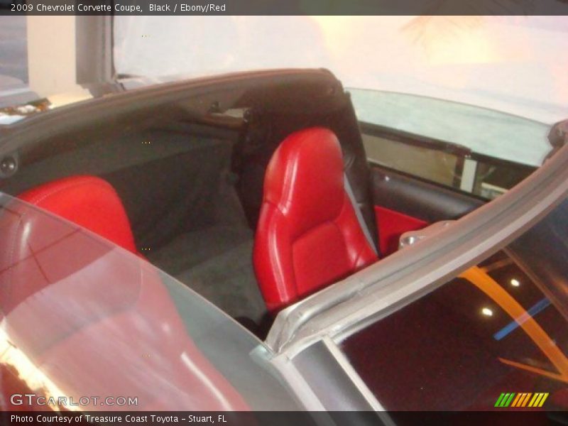 Black / Ebony/Red 2009 Chevrolet Corvette Coupe
