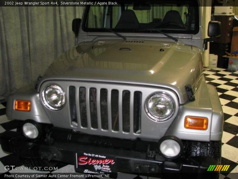 Silverstone Metallic / Agate Black 2002 Jeep Wrangler Sport 4x4