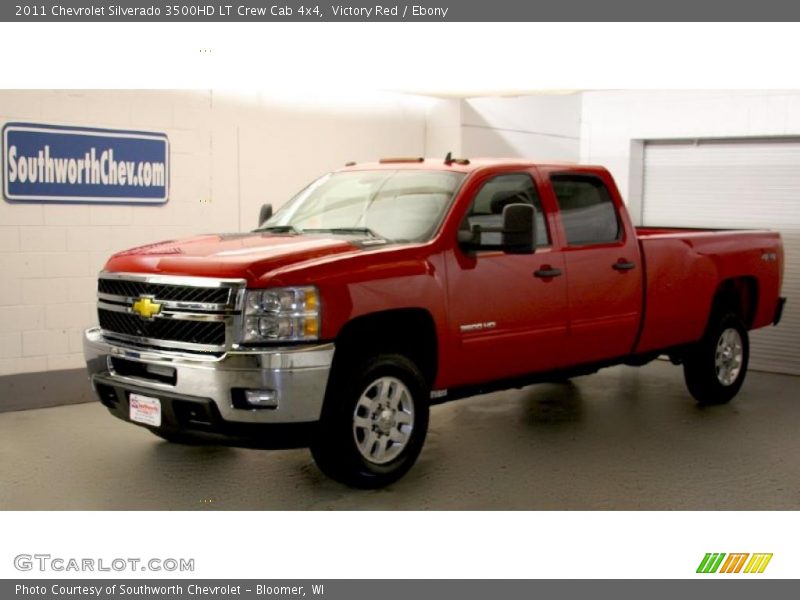 Victory Red / Ebony 2011 Chevrolet Silverado 3500HD LT Crew Cab 4x4