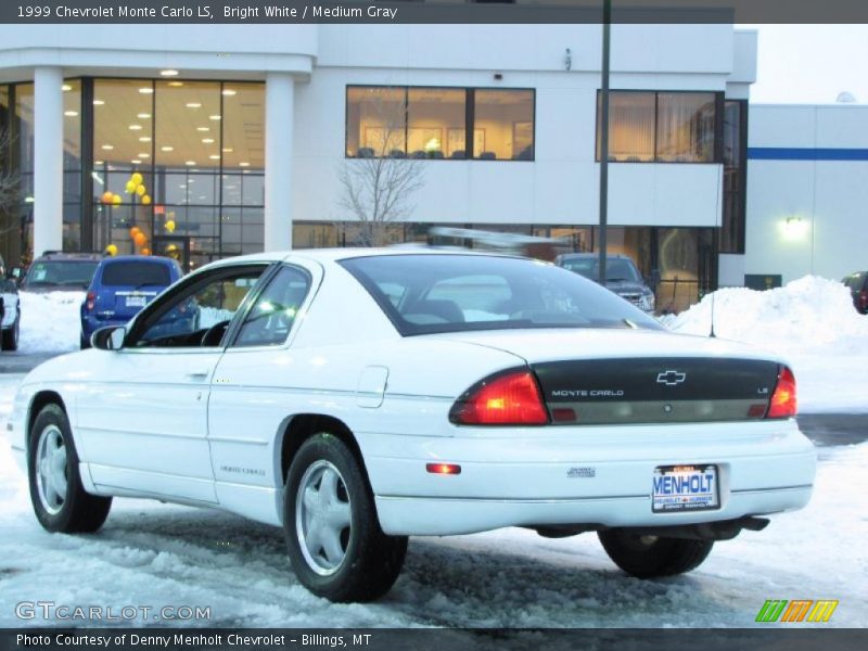 Bright White / Medium Gray 1999 Chevrolet Monte Carlo LS